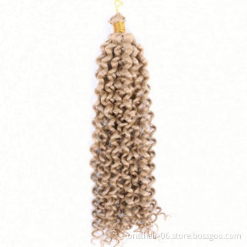 MYZYR 14inch Long Passion Twist Crochet Hair Extensions Synthetic Water Wave Braiding Hair Bohemia Crochet Braids Golden Beauty
